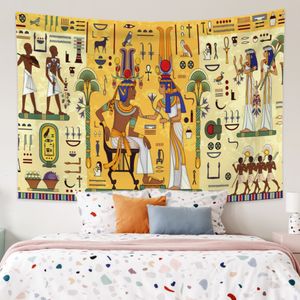 Tapisseries Egypte Ancienne Tapisserie Tenture Ancienne Culture Imprimé Hippie Égyptien Sorcellerie Bohème Décor À La Maison Vintage Blanke 221201