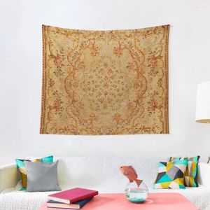 Tapisseries antique française Savonnerie tapis imprimé décor de tapisserie pour décoration de lit de chambre