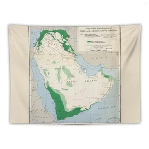 Tapisches States arabes (à l'exclusion de l'Égypte) Tribus et divisions administratives (1947) Tapestry Home Decoration Custom