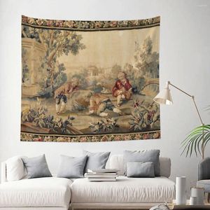 Wandtapijten Aubusson antieke Franse print tapijt Boheemse muur opknoping Vintage kamer decor achtergrond doek hekserij