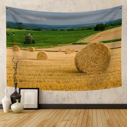 Tapestries herfst hooiberg tapijt Tapestry bohemian muurpapieren home decor decoraties woonkamer muurschildering tapiz