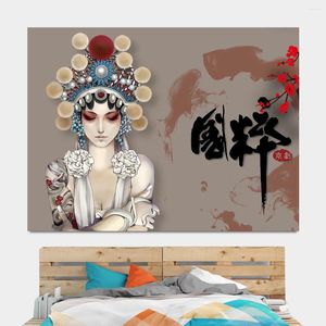 Tapestries Achtergrond Doek Chinese schoonheid schilderij Wall Style Culture Drama Hangend Tapestry