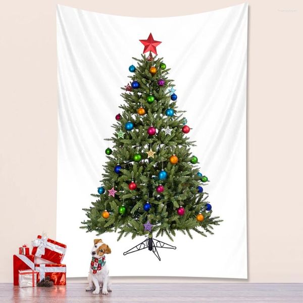 Tapices Hermoso tamaño grande Árbol de Navidad Dormitorio Decoración del hogar Año Fiesta Tapiz Pared Colchón decorativo bohemio