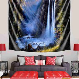 Tapestries Mooie natuurlijk bos grote muur Tapijt Hippie Wall Hangende muur Tapestries Wanddecor Mural Room Decor R230812