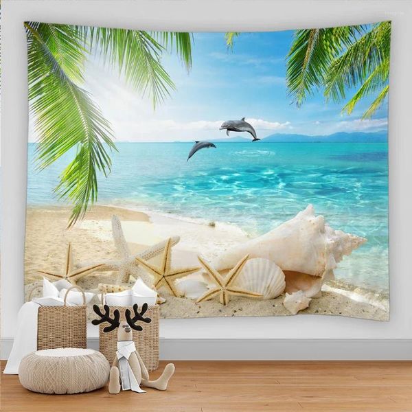 Tapisseries beaux paysages balnéaires tapisserie de mer de la plage de mer mur de plage de fond.