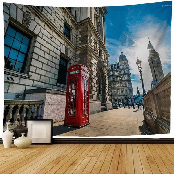 Tapisseries Big Ben Tapestry Booth téléphonique célèbre mur london