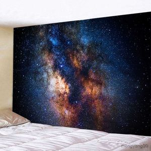Tapestries Big Galaxy Starry Universe Space Wall Tapestry Print Dunne Doek Wanddeken Yoga Mat Tapestry R230812