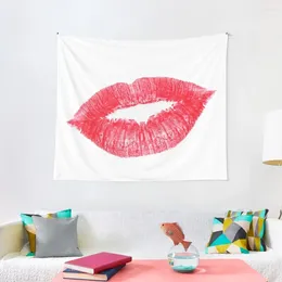 Tapisseries grandes lèvres rouges Design Tapestry Room Decor décoration de style coréen pour la maison