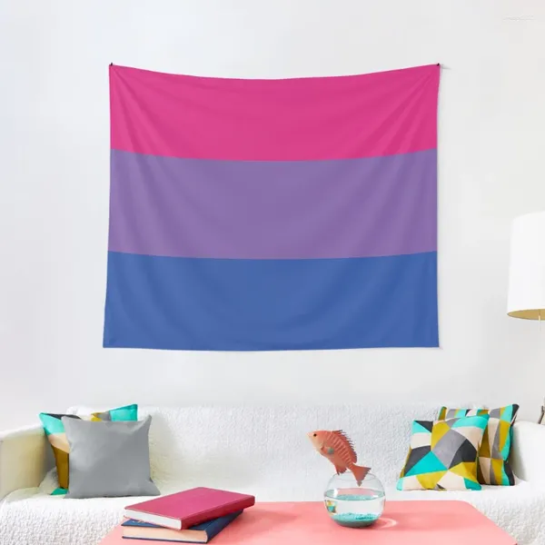 Tapisseries drapeau bisexuel, décoration murale pour chambre à coucher, accessoires suspendus pour la maison