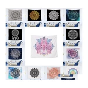 Tapestries Bohemia Drukt Tapestry Fabric Art Mandala Beachhanddoeken Eco Vriendelijke OPP -pakketten Tapestries met hoge kwaliteit 19glb J1 DHDHU