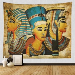 Tapices Arte Bohemio Tapestería Pared colgante Hippie Anciente Egipto Mural Estética Rala Decoración de tela de tela de dormitorio
