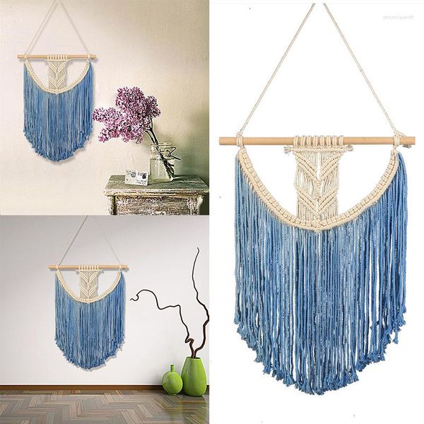 Tapisseries bohème macramé tenture murale tapisserie décoration Mandala Boho décor à la maison tissé Crochet cadeau