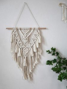 Tapices Tapiz bohemio Decoración para el hogar Borla Fringe Puerta Cortina para dormitorio Sala de estar Nórdico Colgante de pared Hecho a mano