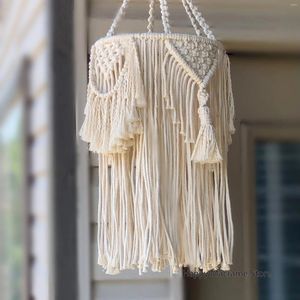 Tapisches Boho Chic Macrame Mobile Neutral Decor Tapestry Minimaliste minuscule Shabby Unique à la main à la main à la main.