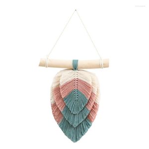 Tapestries boho katoenen muur hangende stijl thuisdecor Noordse blad tapijt-decoratie handgeweven Boheemse kawaii kamer 2022