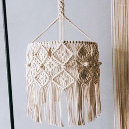 Tapices boho decoración macrame tapiz pared colgante de lámpara tejida a mano lámpara de lámpara de lámpara casa restaurante de café