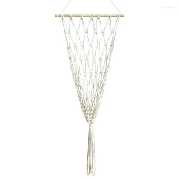 Tapisseries Boho Macramé Net Bohême Mur Suspendu Rangement Pour Jouets Respirant Bohème Organisateur Chambre Salle de Jeux Chambre D'enfant