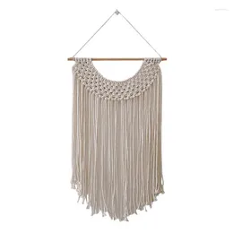 Tapisches Boho Tassel Tapestry Wall Bohemian Macrame 15.75x25.59 pouce art fait à la main géométrique