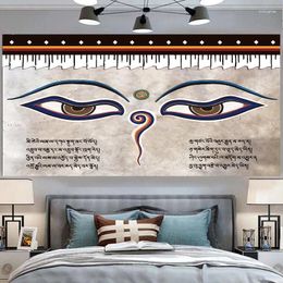 Tapisseries bouddha œil tapisserie Tibet mur suspendu bodhi tapis de chambre à coucher tapis de décoration de chambre à coucher