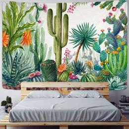 Tapisseries cactus tapisserie plantes tropicales mur suspendu boho décor hippie sorcellerie