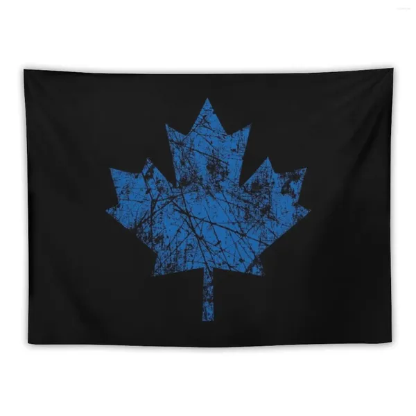 Tapices Estilo desgastado grunge canadiense en tapiz azul Papel tapiz para colgar en la pared Artículos de decoración del dormitorio