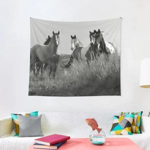 Tapices Caribo Horse Herd Herd Tapestry Room Decoración de accesorios para el hogar