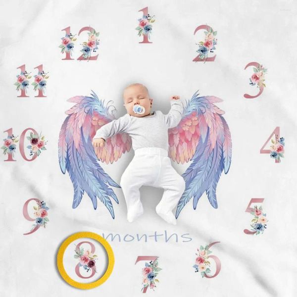 Tapisseries motif de dessin animé infantile bébé jalon Po accessoires fond tapisserie tapis de jeu toile de fond tissu calendrier accessoires nordique