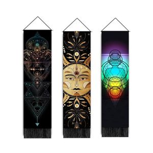 Tapices Tapiz de Chakra Boho Banner colgante Decoración de la habitación Signo de pared Decoración de estilo bohemio Regalo para el hogar