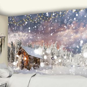 Tapisseries décoration de noël arbre de conte de fées tapisserie année tenture murale Hippie esthétique chambre décorTapestriesTapestries