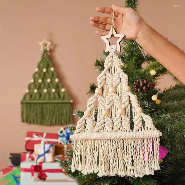 Tapices navideño decorativo decorativo El tapiz de tejido a mano puede ser bricolaje de la colgilla de algodón de algodón
