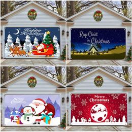 Tapices navideño de la puerta del garaje Banner de fondo Decoración del festival del festival del festival del festivo