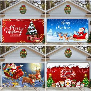 Tapisseries Christmas Garage Decor Decoration Cover Tapestry Outdoor Holiday Fond