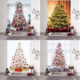 Tapisseries de décoration de fête d'arbre de noël, tapisserie adaptée à la maison, salon, chambre à coucher, mur de dortoir