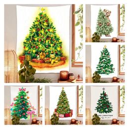Tapisseries arbre de Noël tapisserie mur art sushétique chambre esthétique décor boho polyester kawaii accessoires de décoration de maison Tapiz