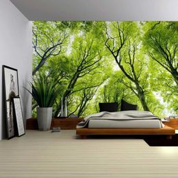 Tapisseries cilé à quatre saisons bois tapisserie mur suspendu salon chambre paysage peinture polyester mince