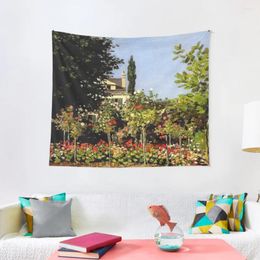 Tapisseries Claude Monet - Garden en fleurs à Sainte Address |Décoration de chambre à coucher d'inspiration florale