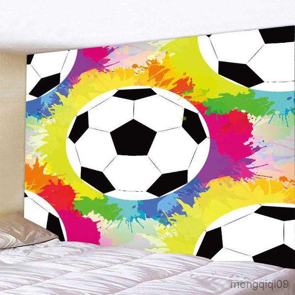 Tapisseries football coloré de tapisserie balle sport tapisseries garçons adolescents décor de chambre couvre-soccer fond de foot