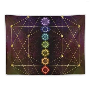 Tapices Colorido Chakras Chakras Tapestry Diseño de habitación personalizada Decoraciones de dormitorio