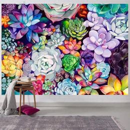 Tapisseries colorées Nature printemps tapisserie plantes succulentes jardinage thème tenture murale décor pour salon chambre