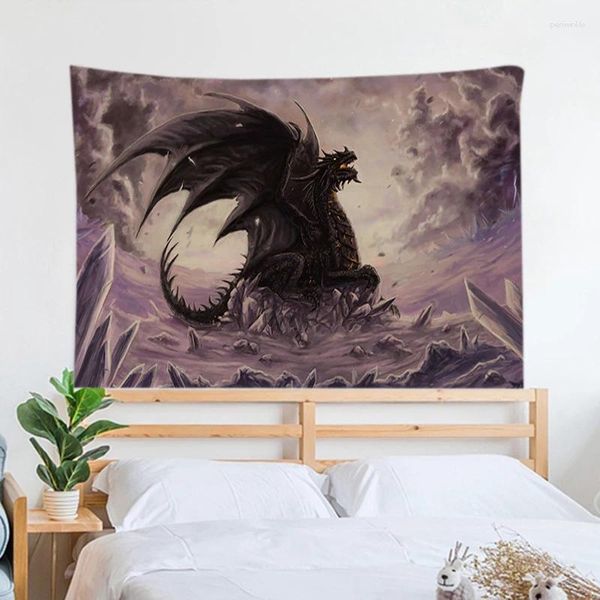 Tapisseries Anime personnalisé Tapestry drôle sur le mur décor fantasy Dragon Room DÉCORATION ARTICLES DÉCORATIONS HOME TAPSETHER