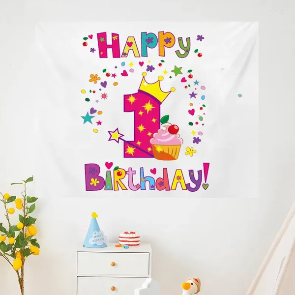 Tapisseries personnalisées fête d'anniversaire décors décoration bricolage conception enfant bébé Po Pographie fond tapisserie tenture murale décor de chambre