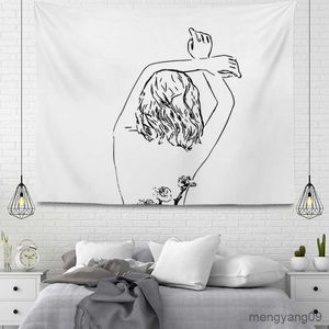 Tapestries Aangepaste wanddecoratie Tapijt Tapestry Esthetiek Room Decor Simple Noordse accessoires Wall Hangende grote stoffen Wall Huis Herfst Decor R230816