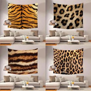 Tapisches Coupchable Tapestry Bedpread Yoga Mat Couverture Tiger et Leopard Home Decor Murd Place