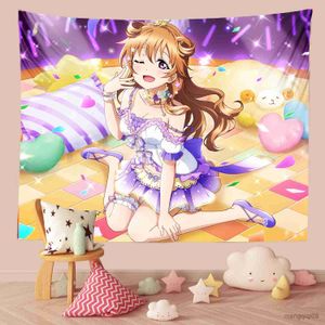 Tapices Cute Girl Tapiz Room Home Fondo Decoración Colgante de pared Anime Beauty R230705