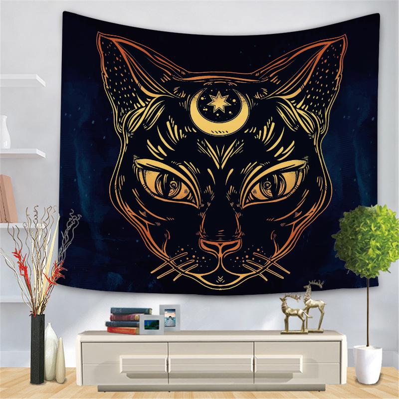 Mystique Home Animal Tapestry: Gothic Wall Decor for Aesthetic Rooms, Witchcraft Supplies & Anime Fans: Dark Wildlife Art.