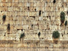 Des tapisseries décorent les chambres de la ville de Jeru sur le mur occidental 230330