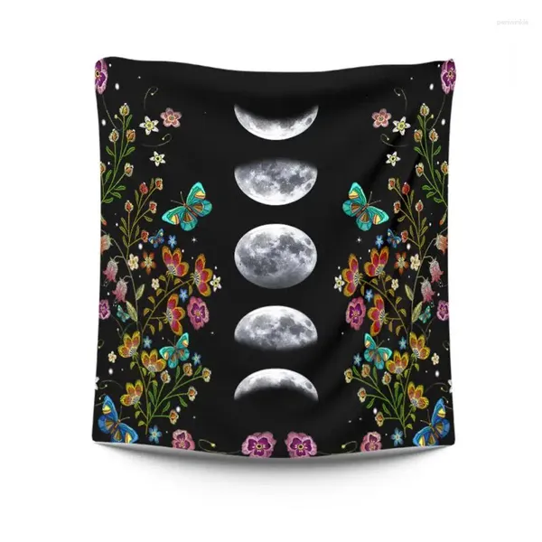 Tapices decorativos boho floreciente flor vibrante versátil luna hippie habitación decoración de la sala del dormitorio imprescindible