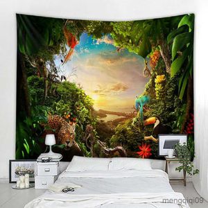 Tapisseries décoratives Tapestry Home Decor Tapestry Chinese Flower Bird Paysage décoratif Tapestry R230710