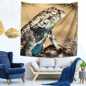 Tapisseries désert épineux lézard décor mur