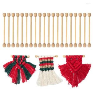 Tapices DIY Macrame Kit Adorno navideño Colgantes colgantes Hechos a mano Manualidades de Navidad Conjunto de herramientas Boho Decoración de la pared del hogar